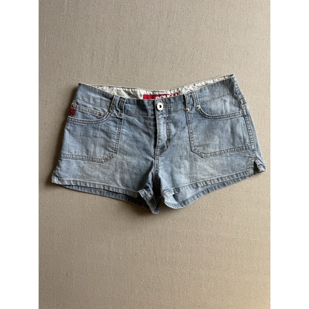 low rise mini jean shorts y2k Size 9